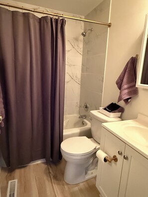 Towels, soap, toilet paper