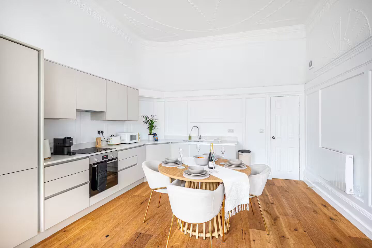 Microwave, oven, stovetop, dishwasher