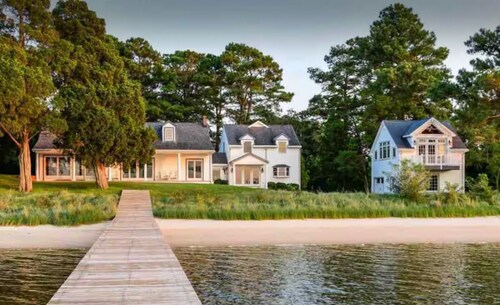 Waterfront Retreat with private beach and dock