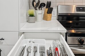 Microwave, oven, stovetop, dishwasher