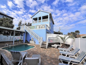 Pool - House On Oceanfront Property - Oceanview, Pool, Beach Access, Sleeps 12 (Cocoa Beach)
