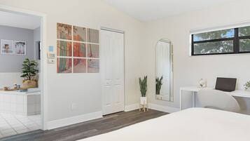 5 chambres, bureau, fer et planche Ă repasser, lit parapluie