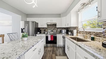 Microwave, oven, stovetop, dishwasher