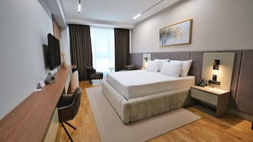 Deluxe Double Room | Premium bedding, minibar, desk, laptop workspace