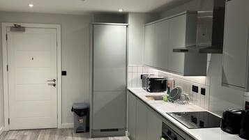 Microwave, oven, stovetop, dishwasher