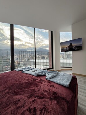 1 غرفة نوم ومكتب ومكواة/لوح كي وواي فاي