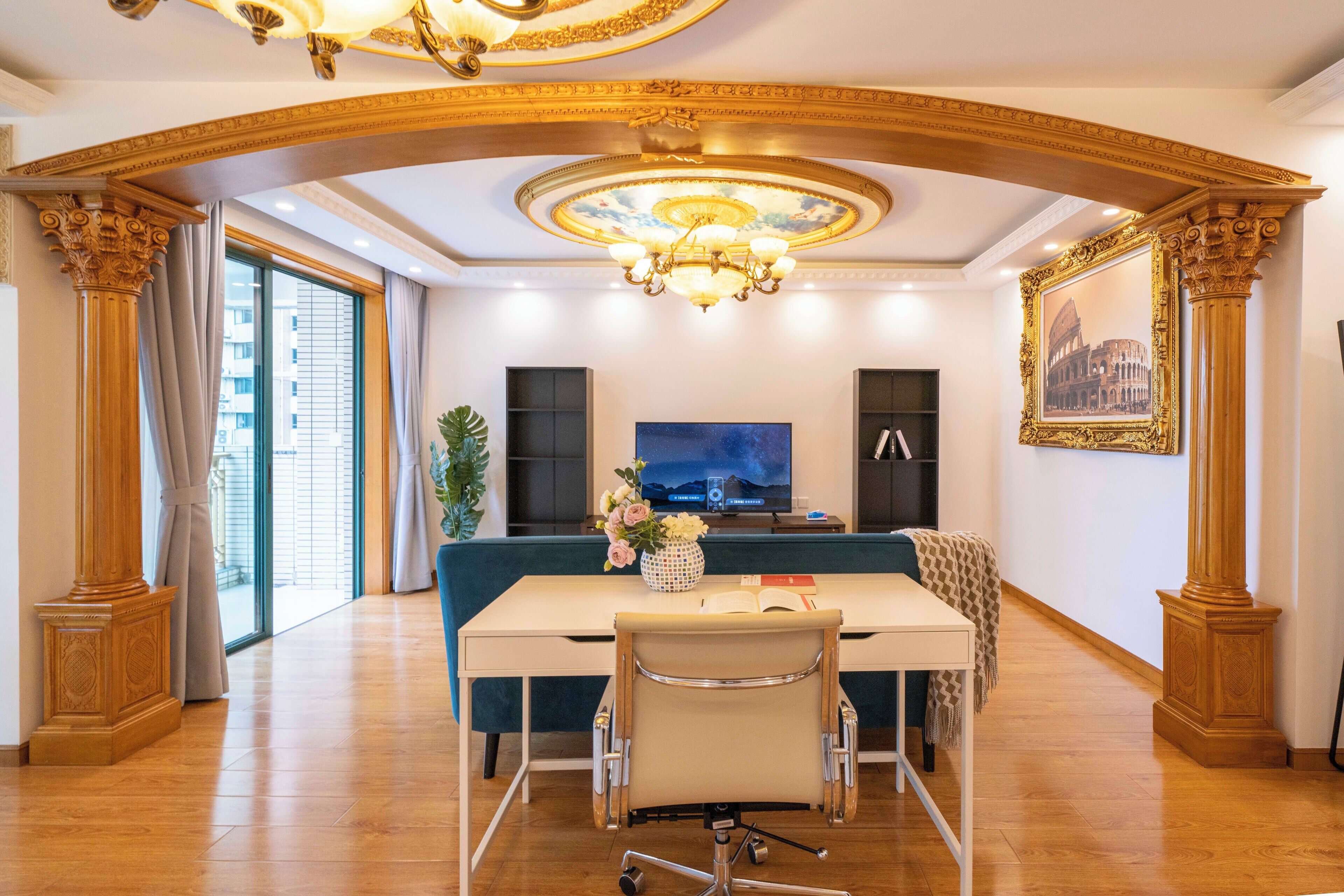 Superior Apartment, 1 Bedroom, Kitchen, City View | Living room | 55-inch Smart TV with cable channels