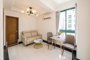 Superior Apartment, 1 Bedroom, Kitchen, City View | Living room