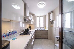Appartement Supérieur, 3 chambres, cuisine, vue ville | Coin cuisine privé