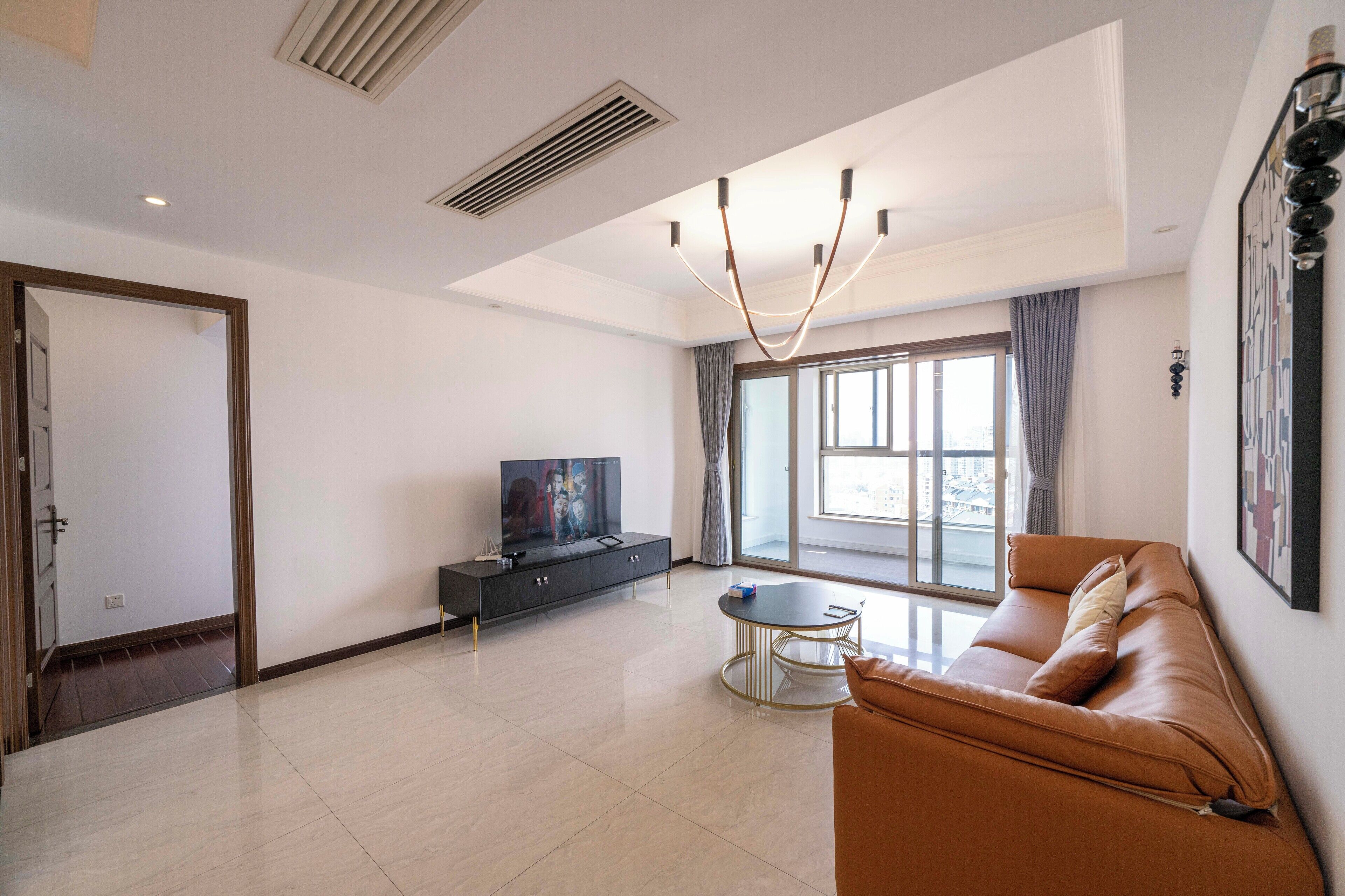 Superior Apartment, 3 Bedrooms, Kitchen, City View | Living room | 55-inch Smart TV with cable channels