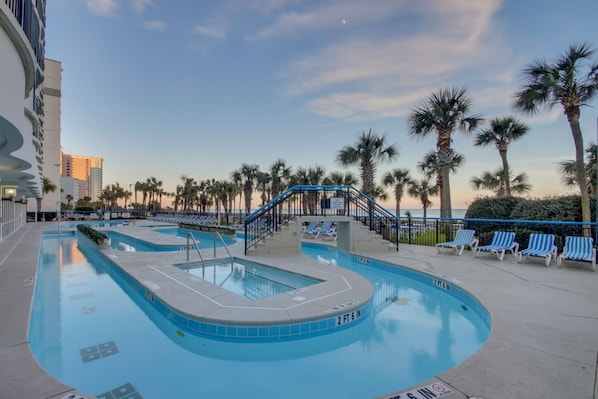 Indoor pool, outdoor pool