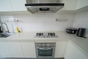 Superior appartement, 4 slaapkamers, keuken, uitzicht op de stad | Privékitchenette