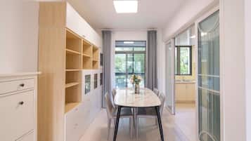 Superior Apartment, 3 Bedrooms, Balcony, City View | Living room | 55-inch Smart TV with cable channels