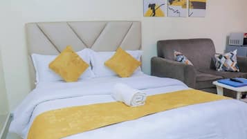 1 makuuhuone, silitysrauta/-lauta, Wi-Fi, vuodevaatteet