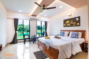 Chambre Luxe Double ou avec lits jumeaux, vue jardin | Vue sur le jardin