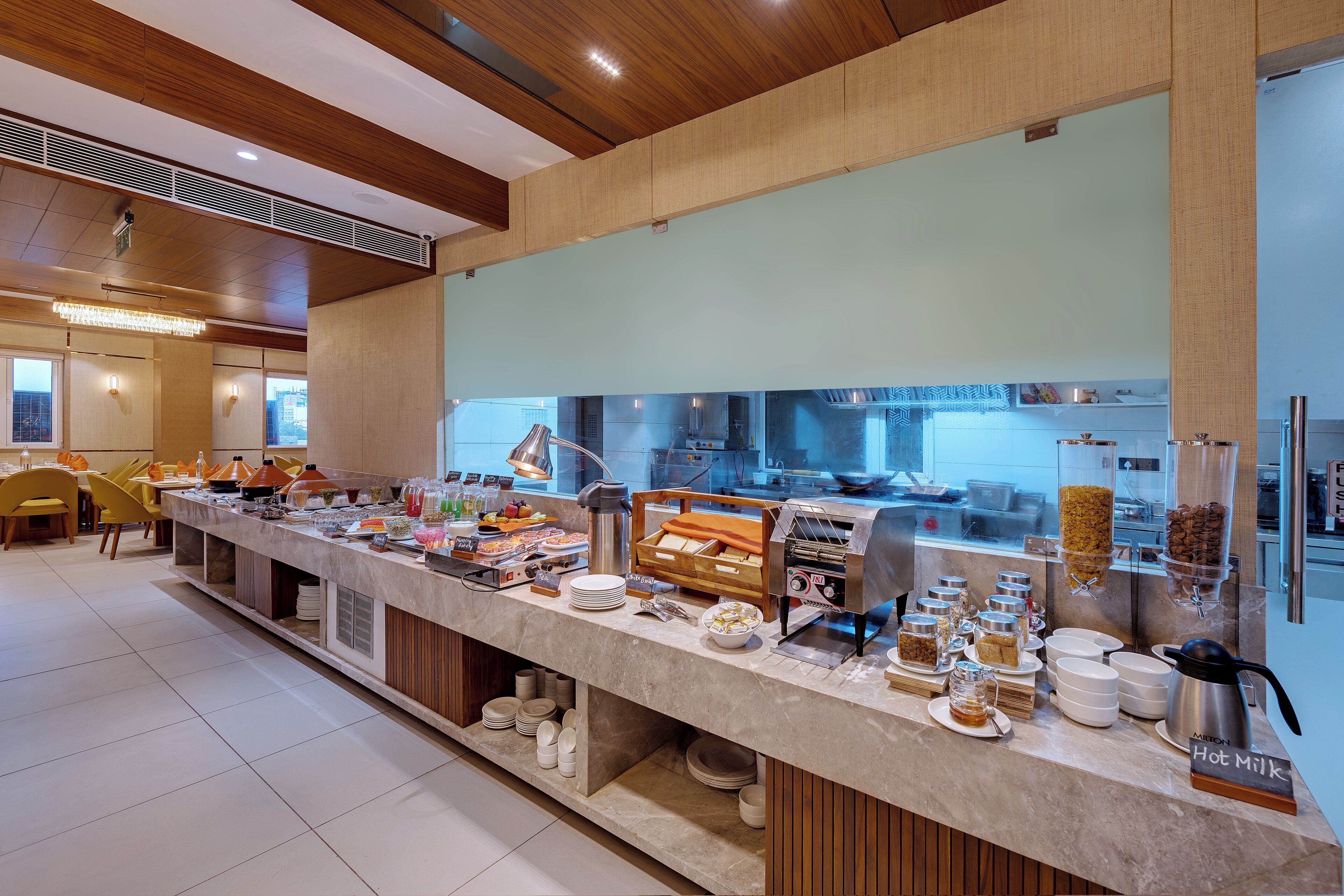 Daily buffet breakfast for a fee