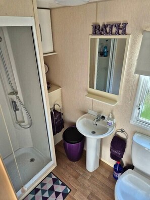 Shower, hair dryer