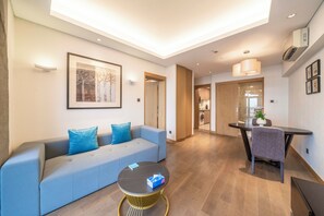 Apartment, 1 Bedroom, Kitchen, City View | Living room - Tyms 1BR APT Huijing Garden (Shanghai)