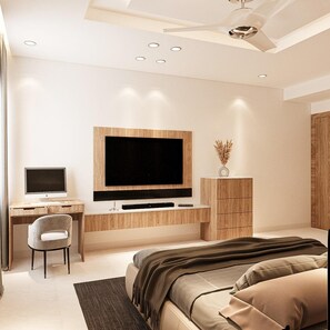 Deluxe Double Room, City View | Desk, laptop workspace, iron/ironing board, free WiFi