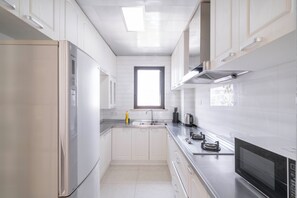 Superior appartement, 2 slaapkamers, uitzicht op de stad | Privékeuken