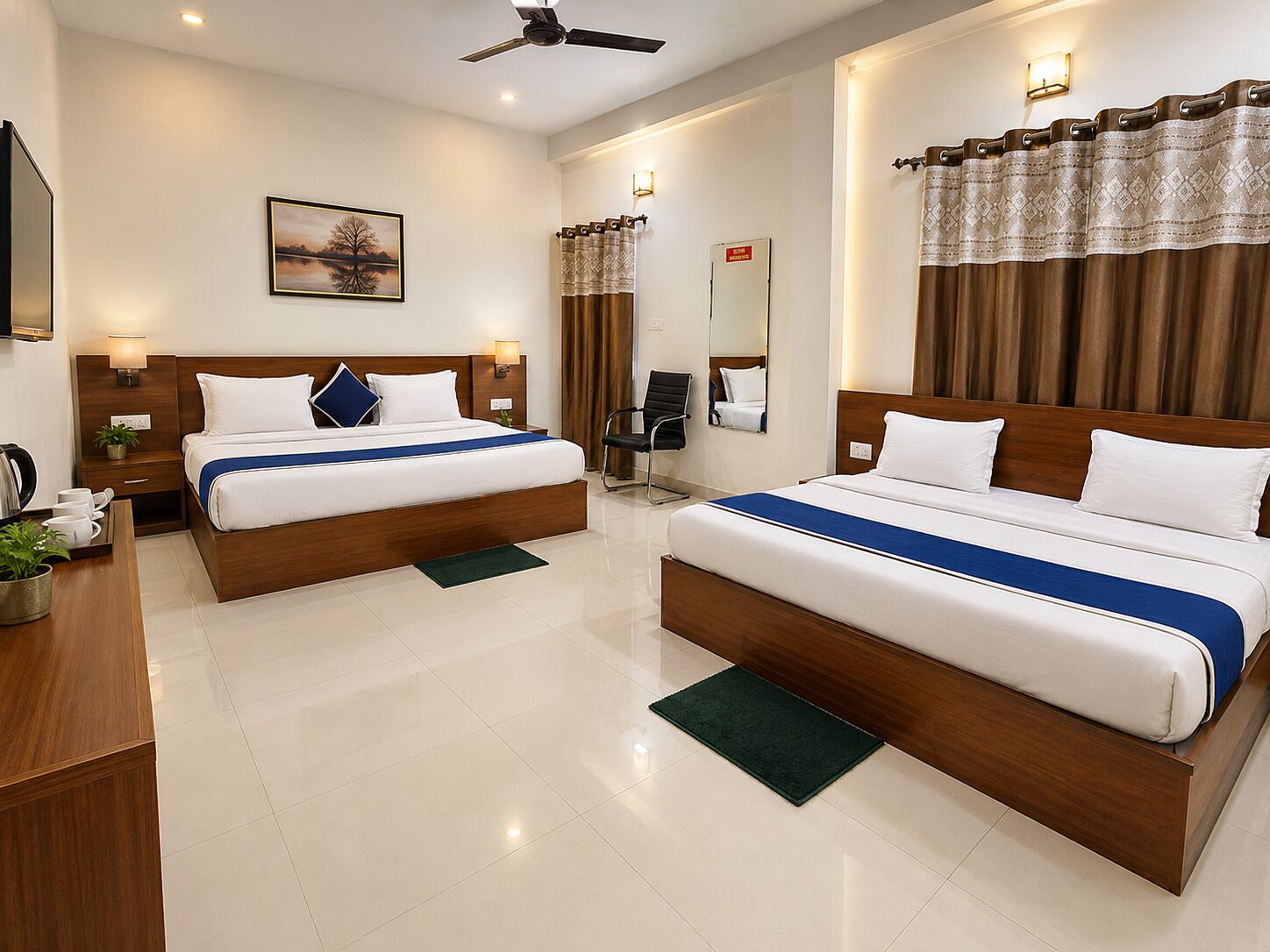 Family Quadruple Room | Laptop workspace, free WiFi, bed sheets
