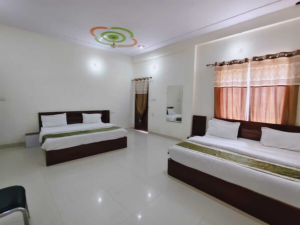 Family Quadruple Room | Laptop workspace, free WiFi - Radhe Shyam Resort By HRG Vrindavan (Vrindavan)