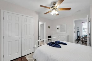 Desk, iron/ironing board, free WiFi, bed sheets