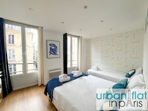 2 chambres, fer et planche à repasser, Wi-Fi gratuit, draps fournis