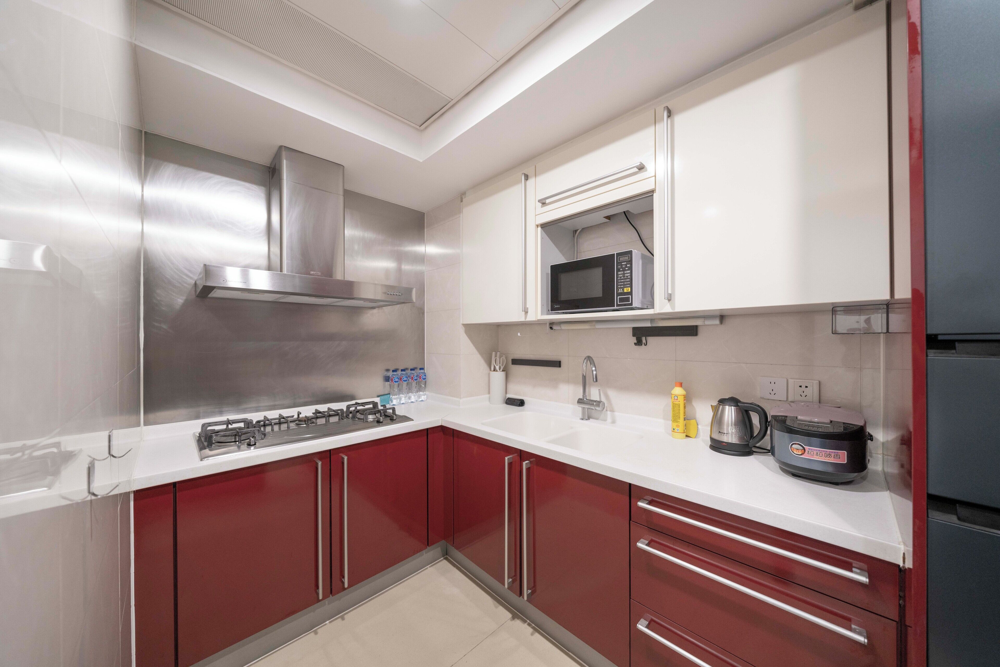 高級公寓, 2 間臥室, 廚房, 城市景 | 私人廚房