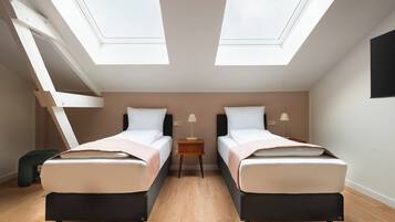 Individually decorated, individually furnished, desk, laptop workspace