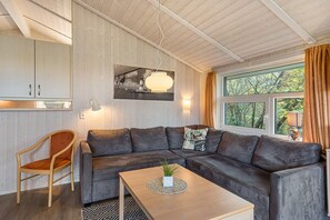 TV, peis, DVD-spiller og stereoanlegg