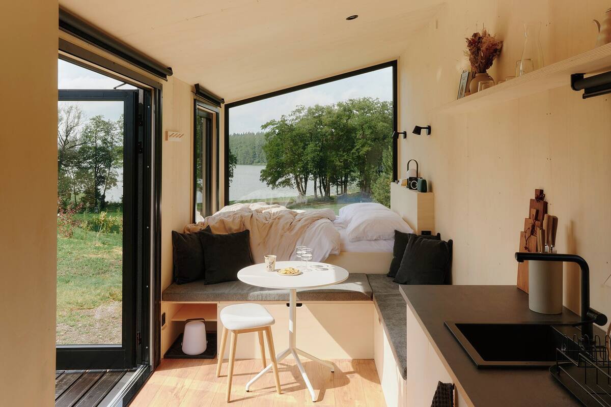 時尚單棟小屋, 私人浴室, 山谷景 | 手提電腦工作空間、遮光窗簾/窗簾、免費 Wi-Fi