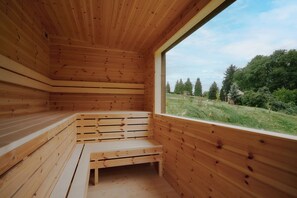 Sauna, hot tub - Raus | Cabins am See mit Sauna + Hot-Tub (Lenzen)