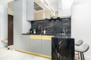 Classic Studio, Balcony | Private kitchenette - MARGI Tiffany Apartament (Szczecin)