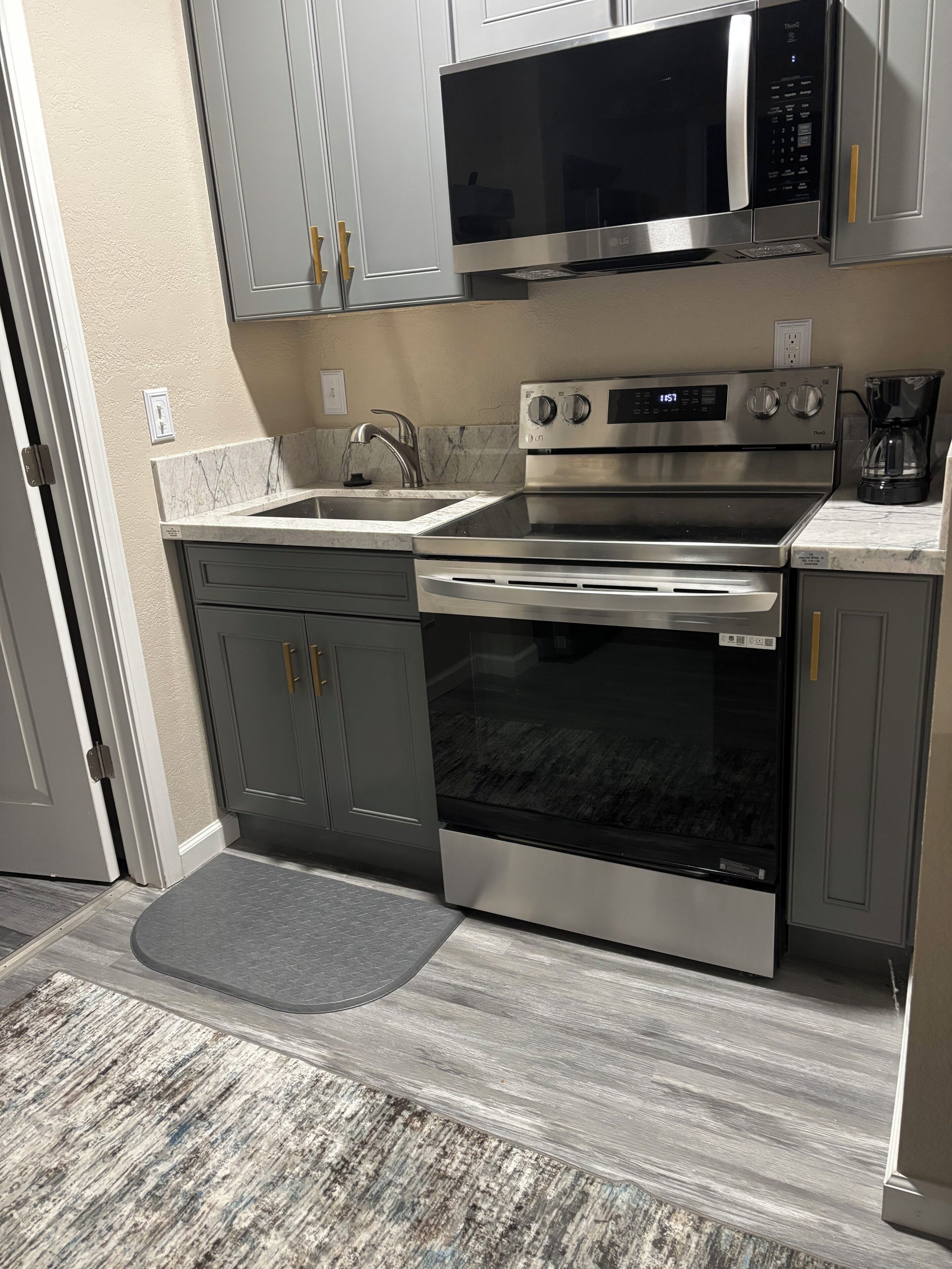 Microwave, oven, stovetop