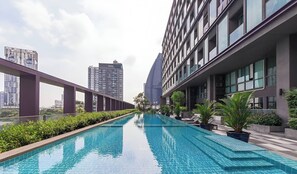 公寓, 1 间卧室, 城市景观 | 泳池 | 室内游泳池