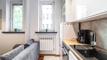 Classic Apartment | Private kitchenette | Coffee/tea maker, electric kettle