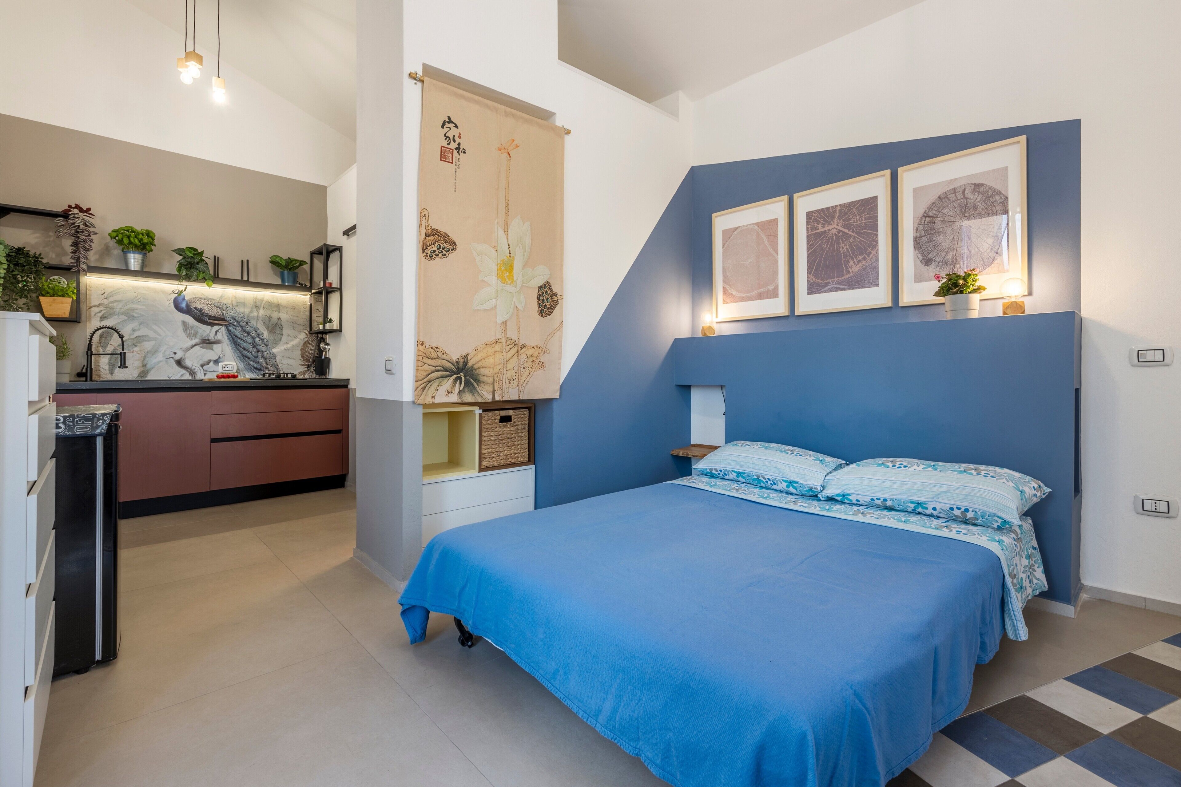 1 غرفة نوم وواي فاي وملاءات أسرّة