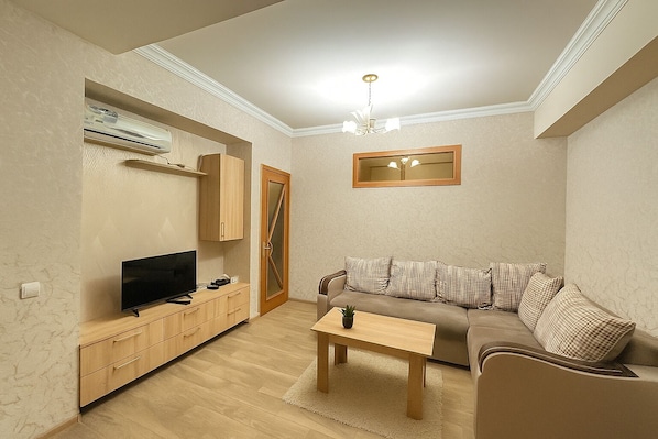 Economy-Apartment, Stadtblick | Wohnzimmer