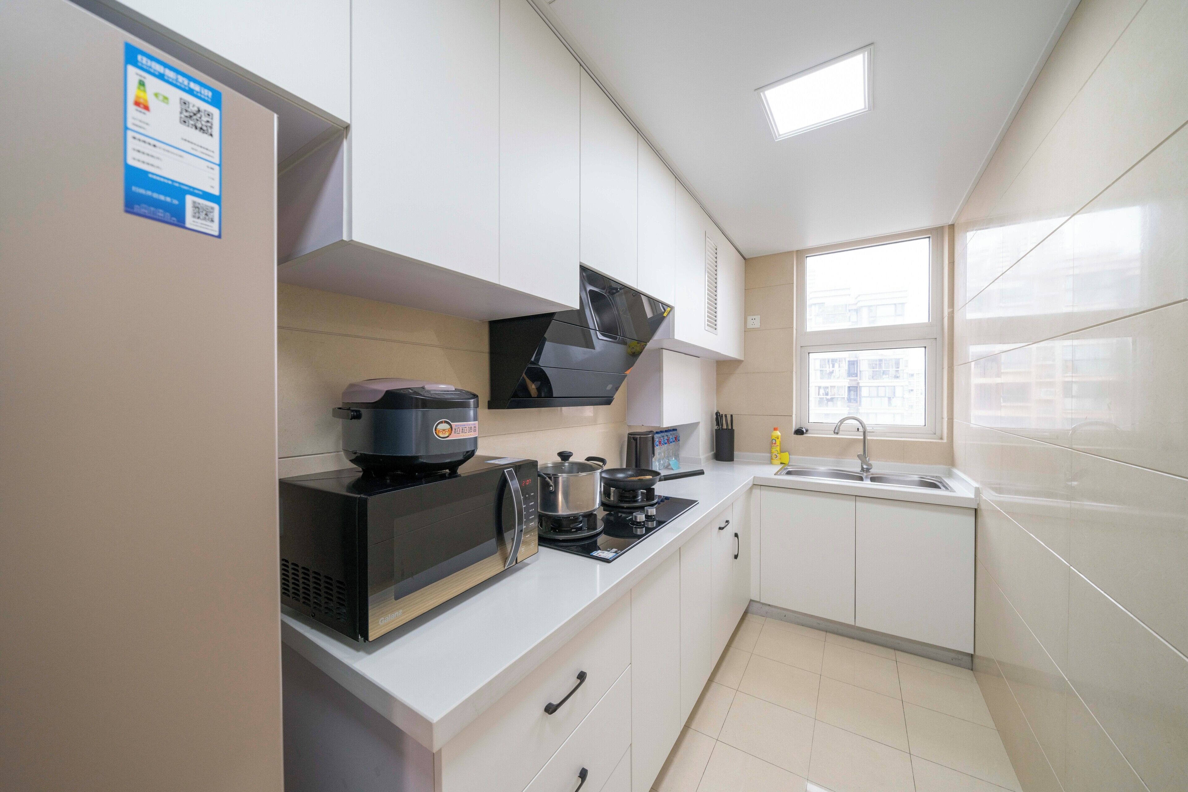 高级公寓, 3 间卧室, 厨房, 城市景观 | 私人简易厨房