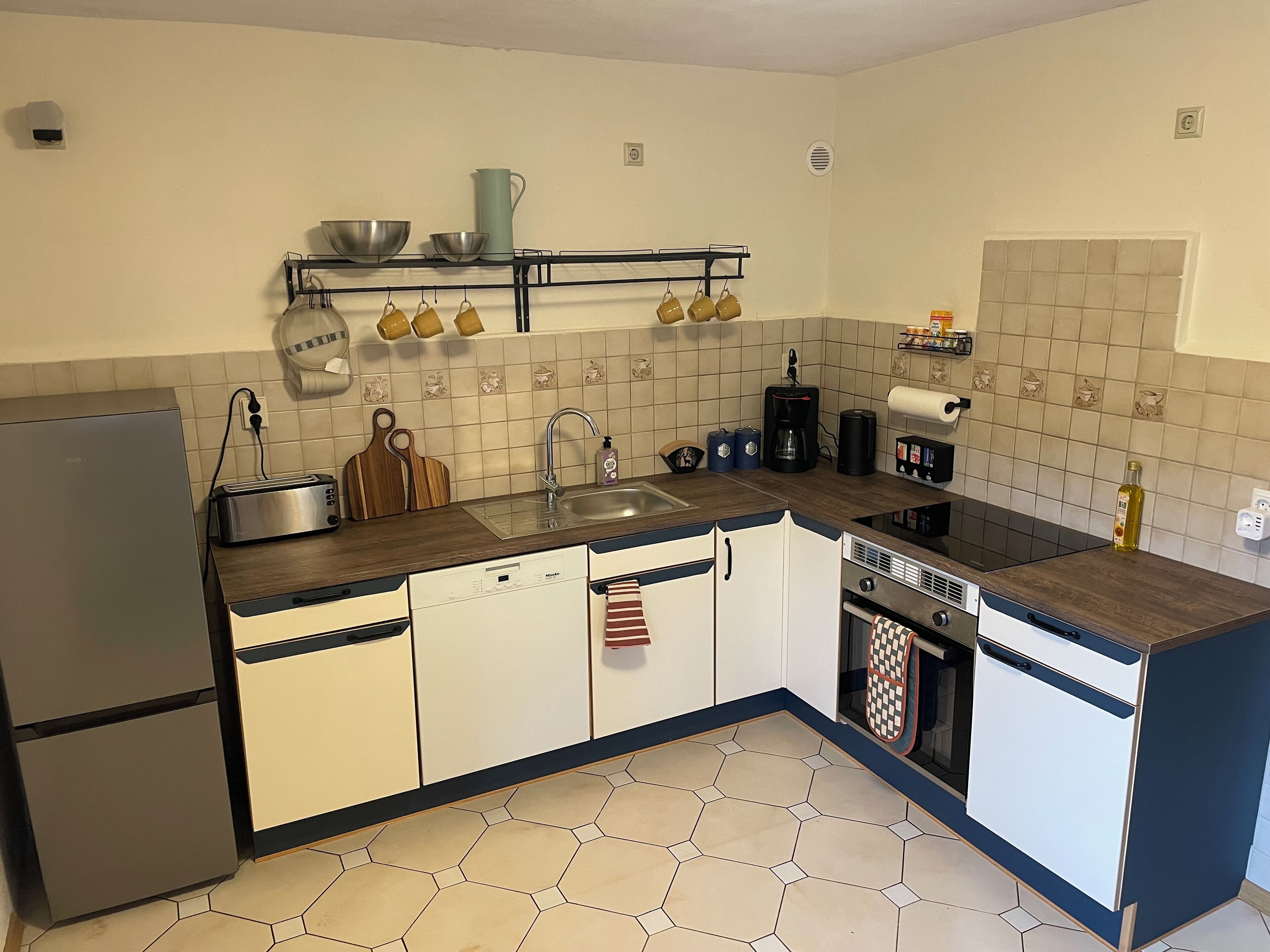 Fridge, oven, stovetop, dishwasher