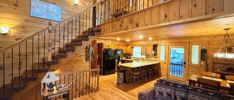 Smart TV, chimenea y impresora