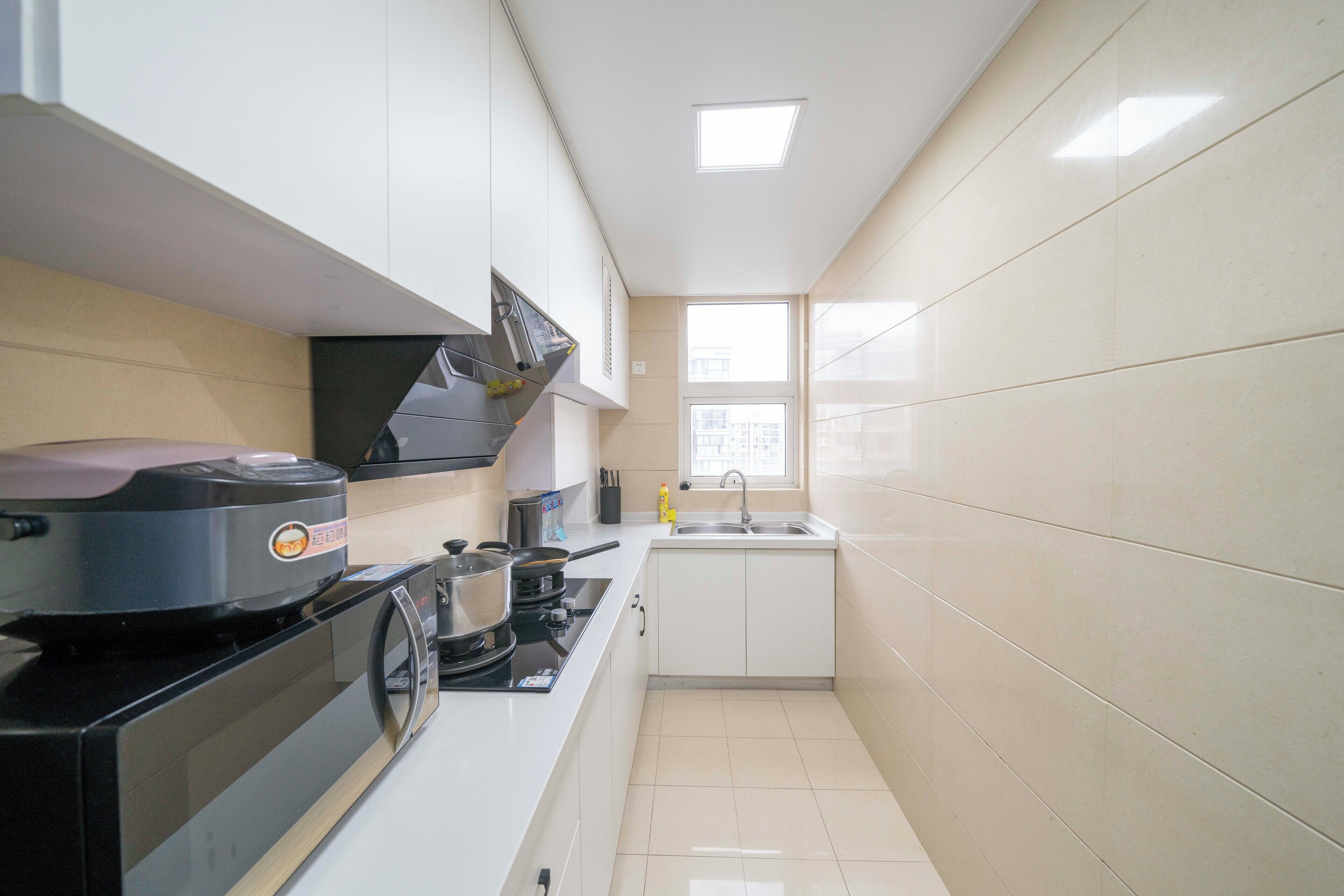 高级公寓, 3 间卧室, 厨房, 城市景观 | 私人简易厨房