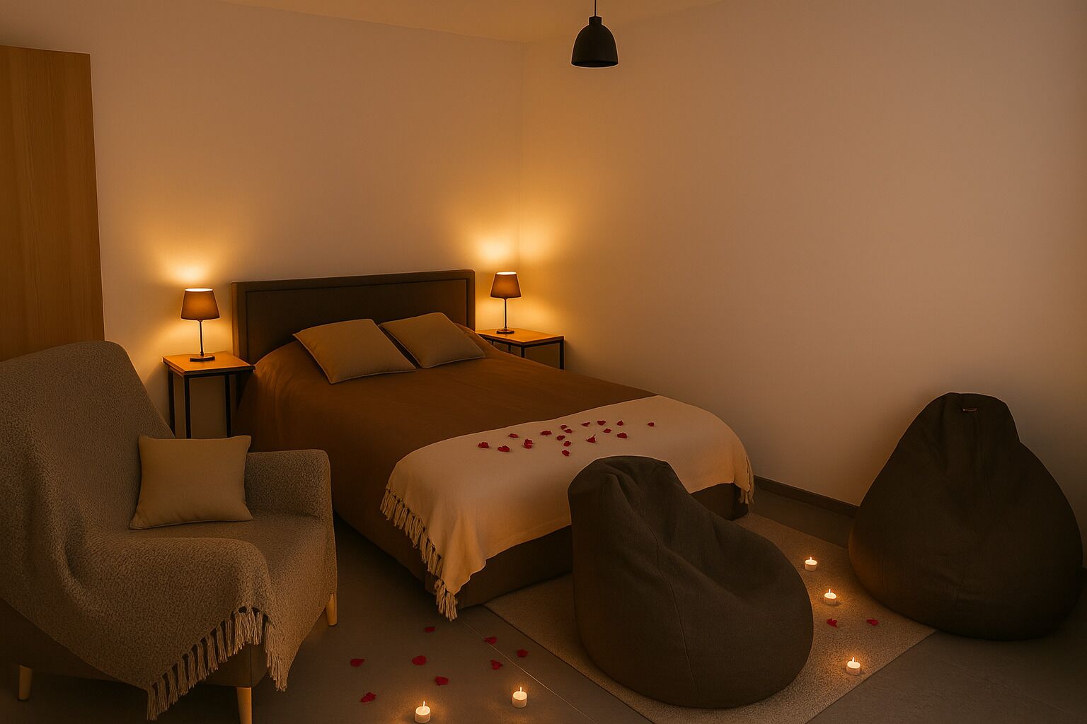 1 bedroom, bed sheets