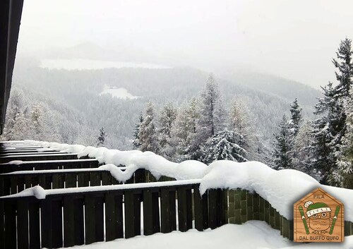 From the Funny Owl, Your nest in the Alps among clouds and peaks.
