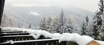 From the Funny Owl, Your nest in the Alps among clouds and peaks.