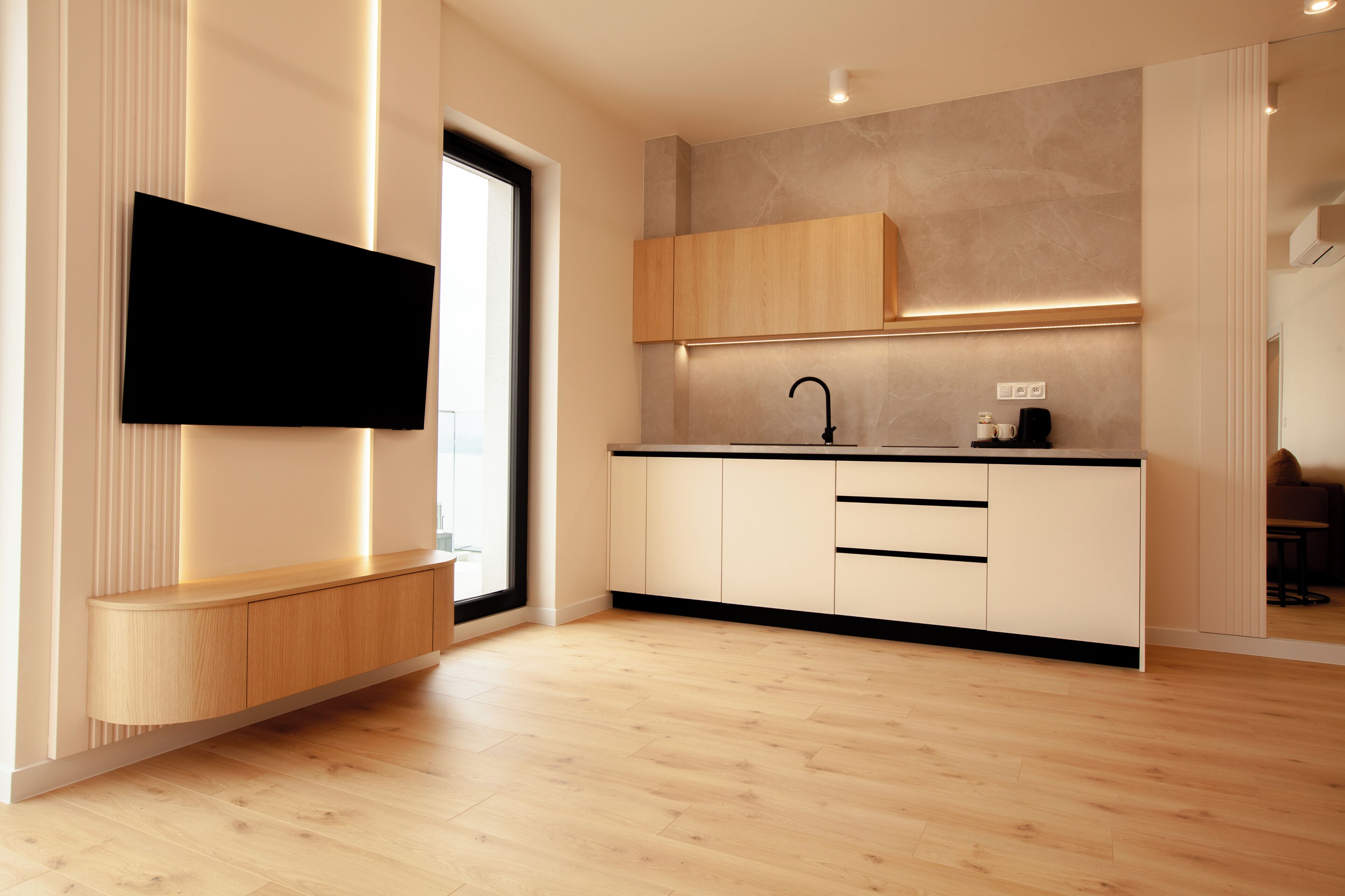 Departamento, 1 habitación, vista al lago | Insonorización, tabla de planchar con plancha y wifi gratis 