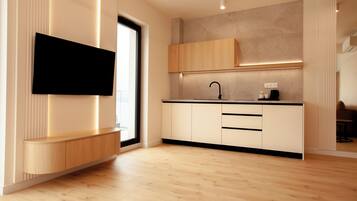 Departamento, 1 habitación, vista al lago | Insonorización, tabla de planchar con plancha y wifi gratis