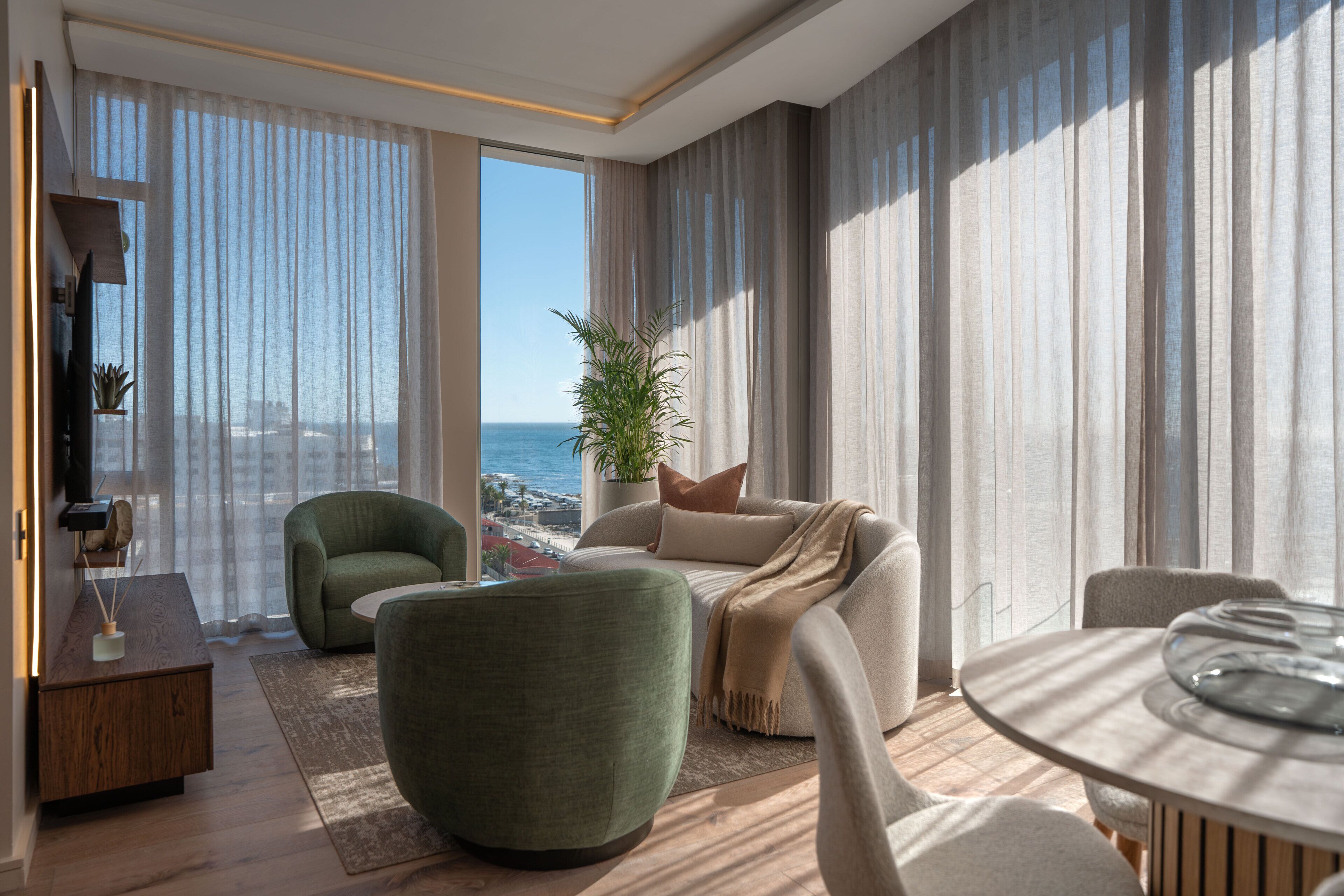 Penthouse, 2 Bedrooms, Sea View | Living area