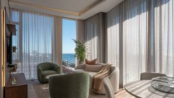 Penthouse, 2 Bedrooms, Sea View | Living area